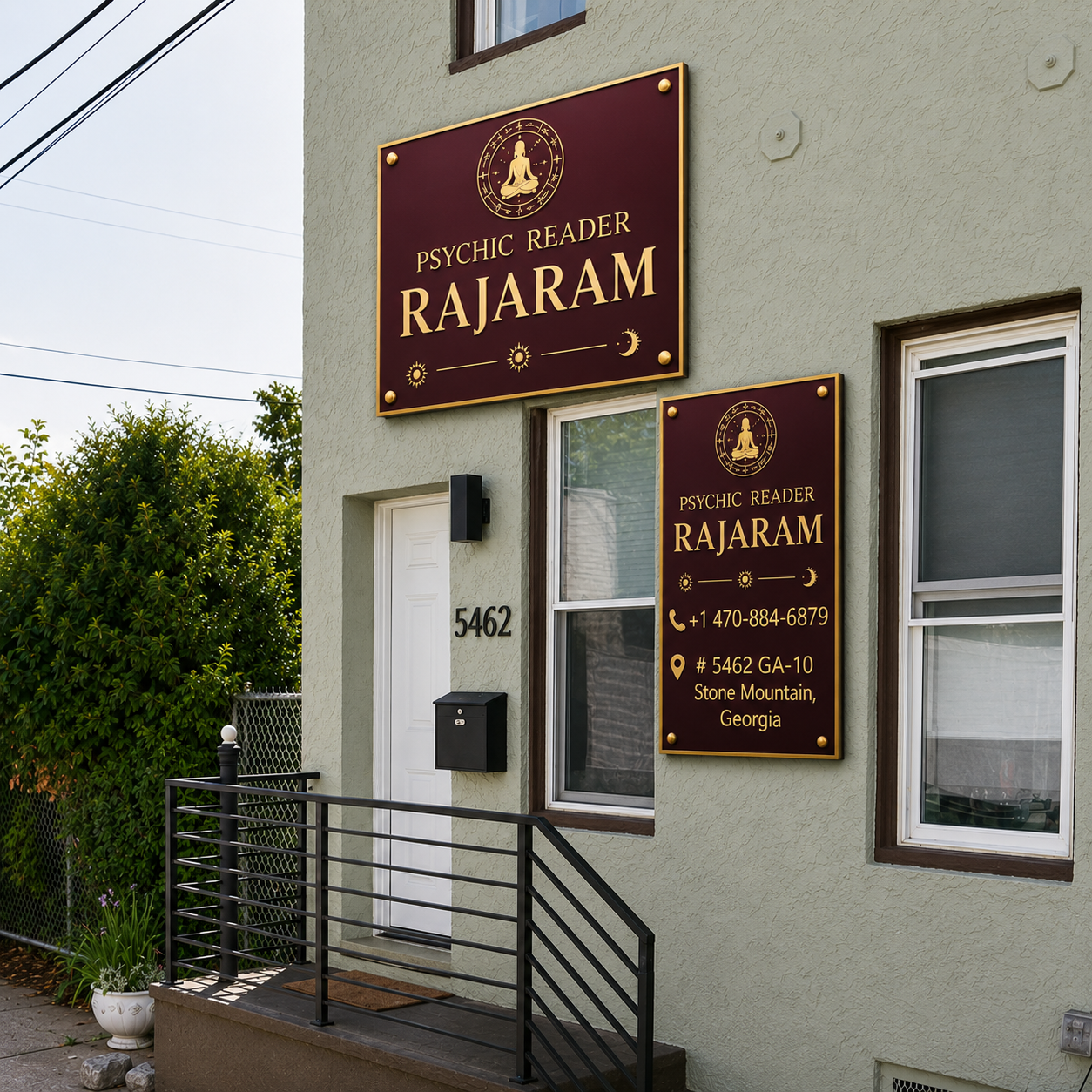 Psychic Reader Rajaram storefront in Stone Mountain, Georgia